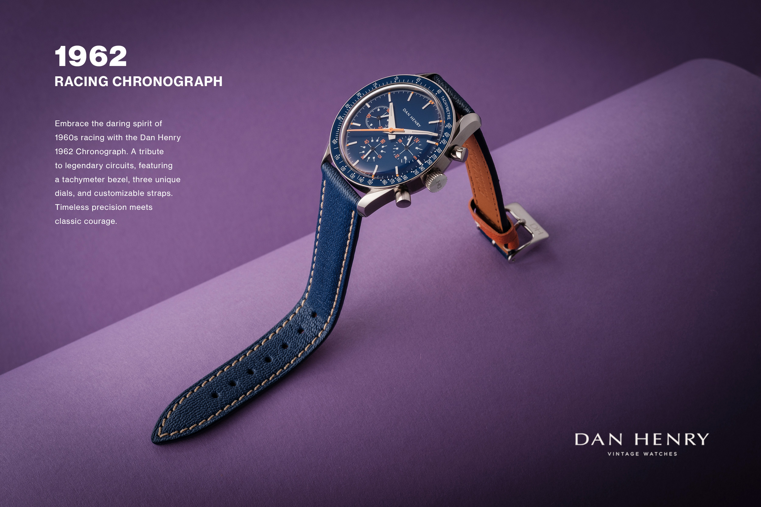 Dan Henry chronograph 1962 blue